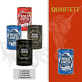 Tasting Box Quartett: one can each of Salsiccia, Originale, Il Toscano and Wagyu Nero