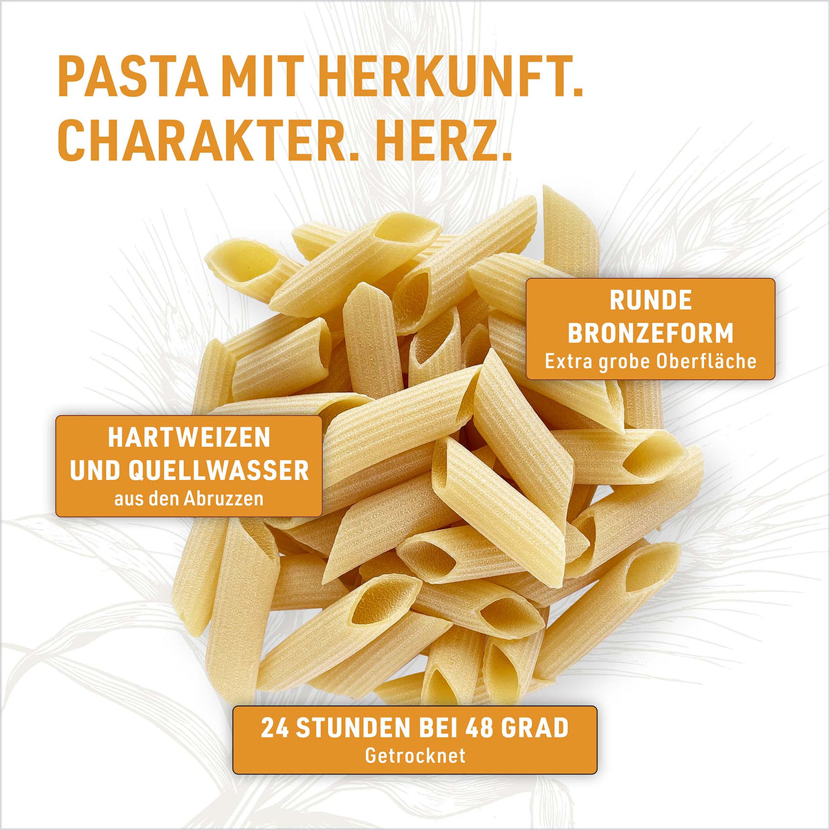 Close-up of penne