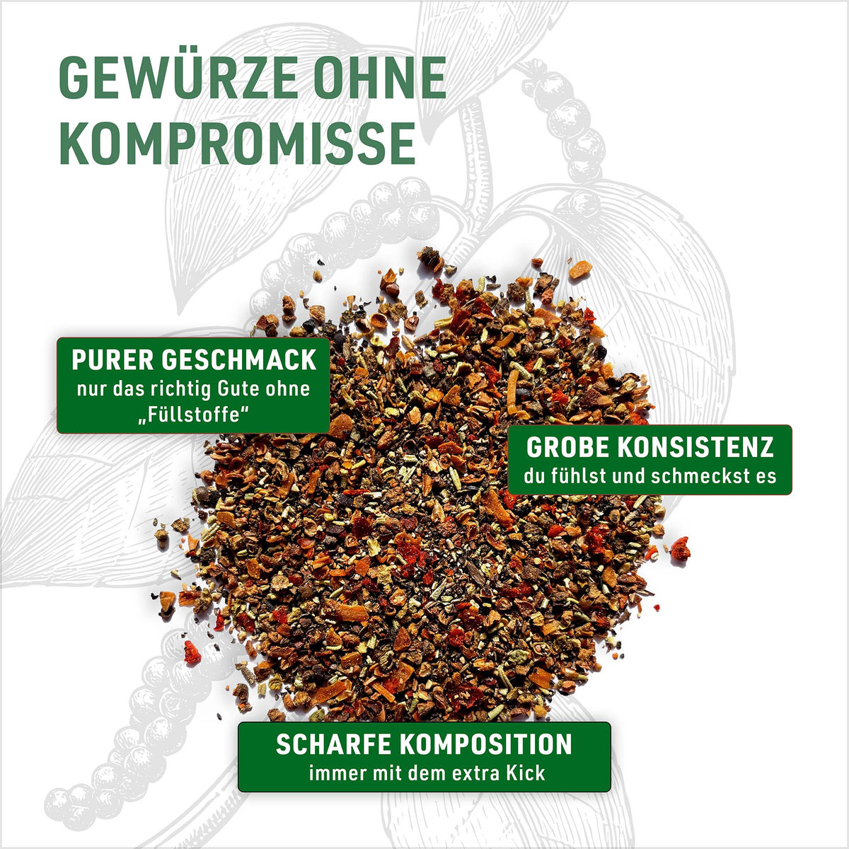 Close-up of a coarse spice mix